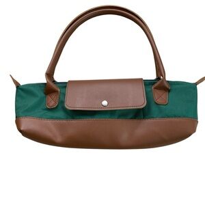 Insulated Wine Bag - Green/Tan